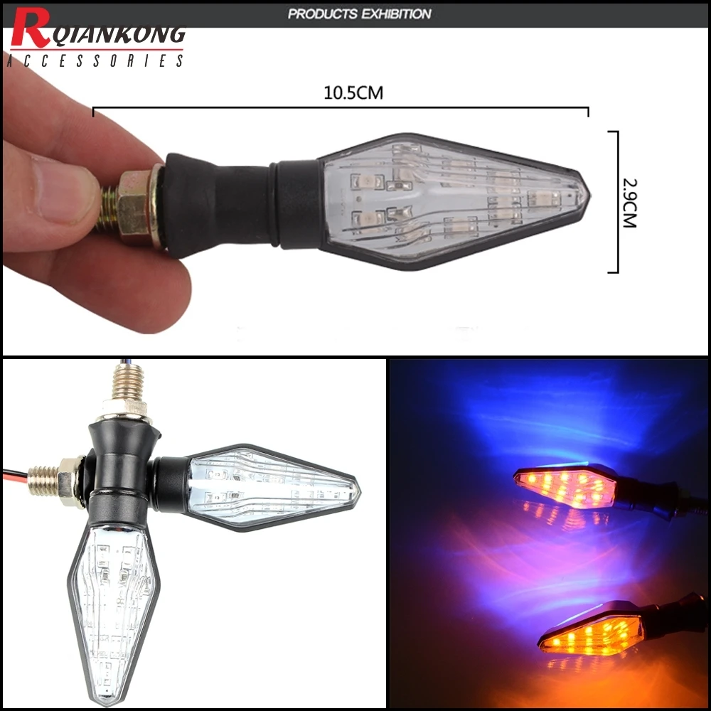 

Universal Motorcycle 12 LED Turn Signals Light Bendable Tail Lights For KAWASAKI Z1000 Z900 Z800 Z750 Z650 Z300 Z400 Z250 Z125