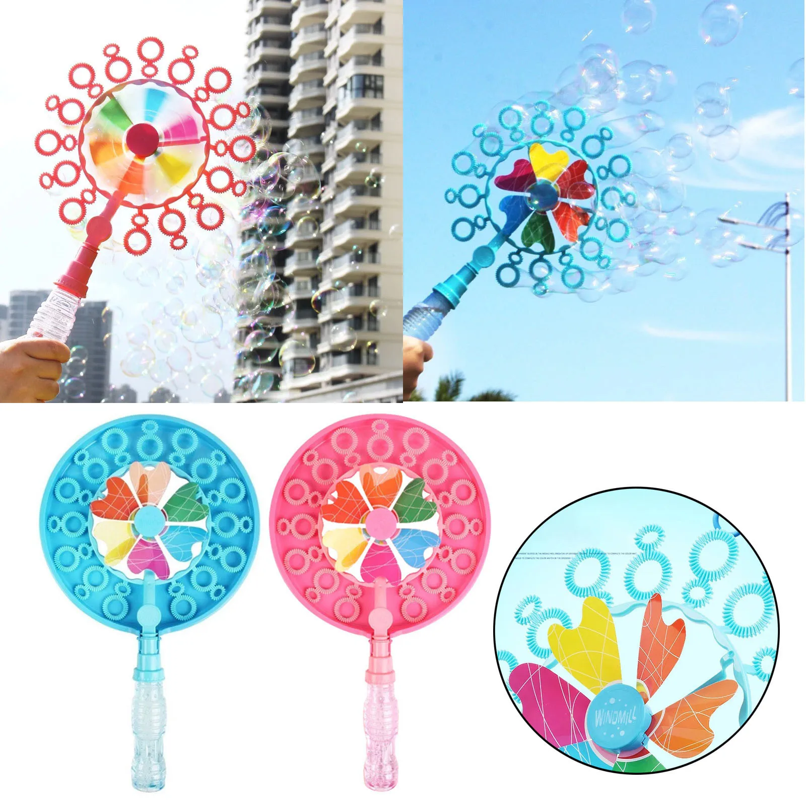 

Windmill Bubble Blower Stick Nice for Outdoor Play & Birthday Party Games 100ml Bubble Pomperos Outdoor Toy For Children