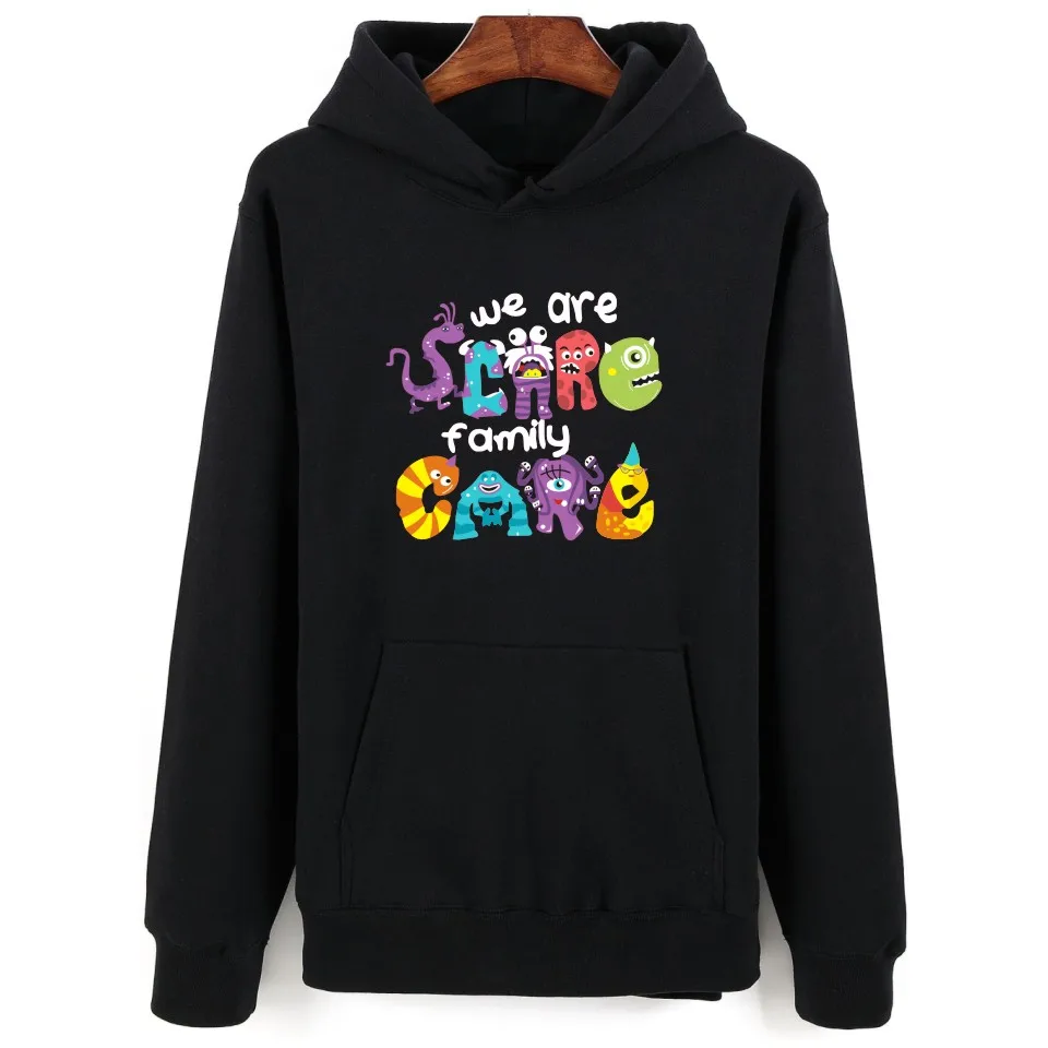 

2021 Creative Novelty New Men/women Funny Hoodies Pop Worm Cotton Brand We Are Family Oozma Boy Girl Sweatshirt