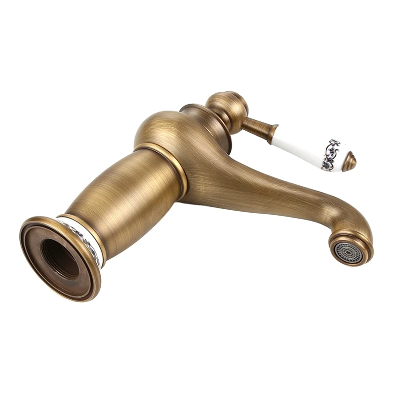 Кухонный смеситель в стиле ретро Латунный однорычажный и керамический кран на