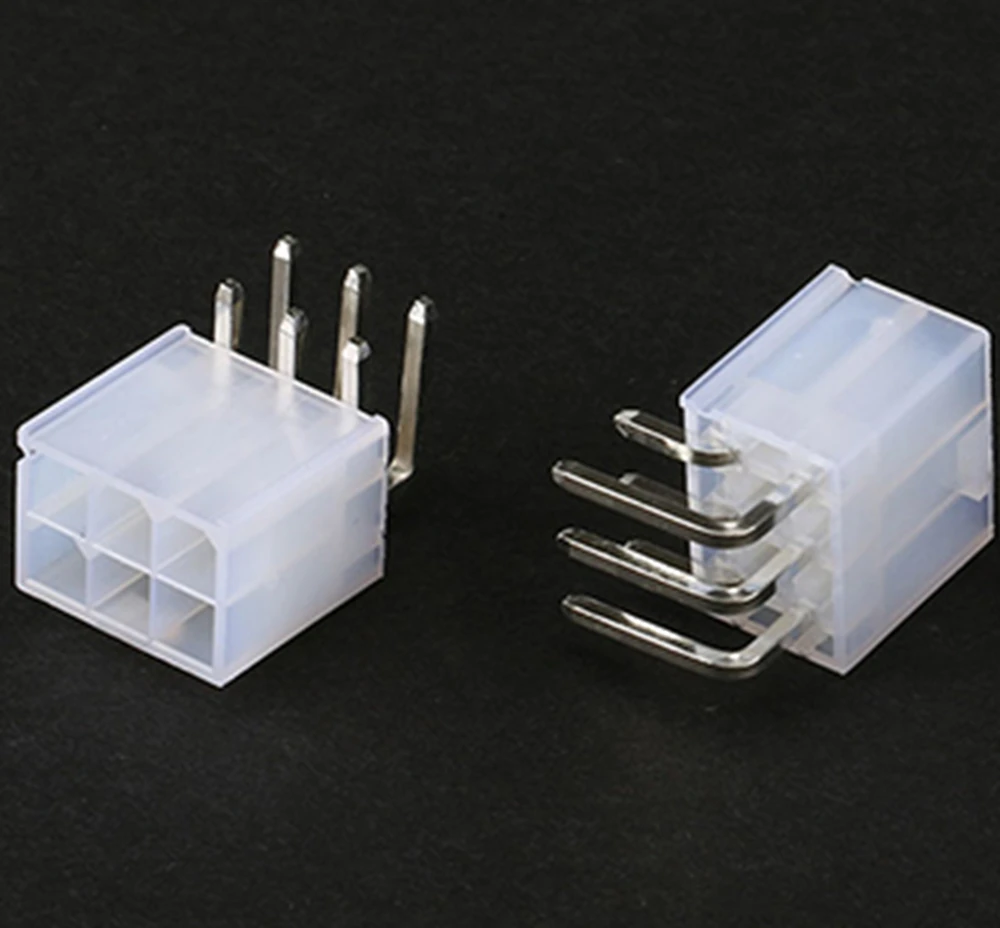 

5557 curved needle socket male Shell Reed 2*1/2/4/8-12p spacing 4.2MM double row counter plug-in locking connector 100pc/Pack