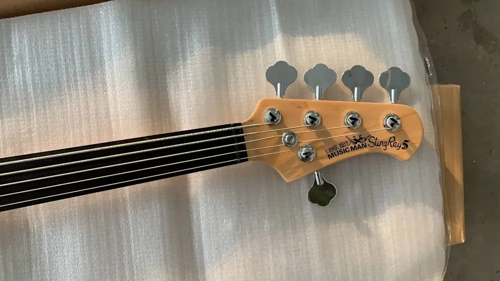Новая+ завод+ Sunburst music man stingRay5 бас активный звукосниматель music man, электронная бас-гитара fretless гриф из черного дерева Бас-гитара