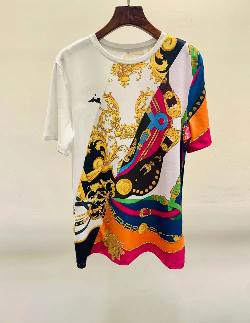 

White Striped Tee for Man and Woman Designer Luxury T-shirt Spring Summer Female Clothing Top