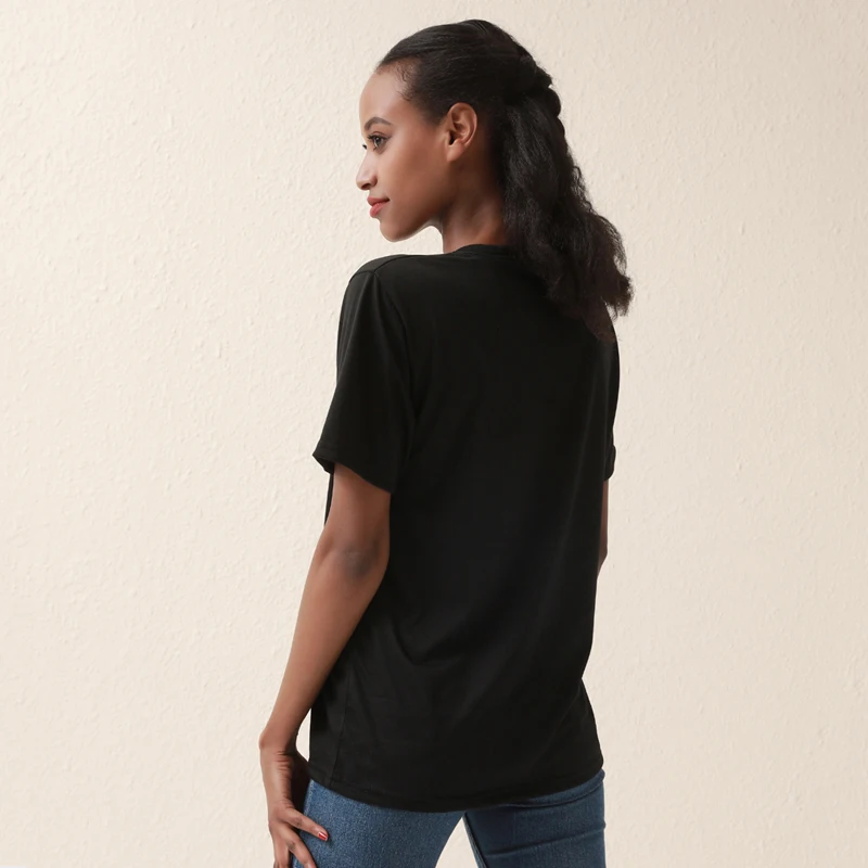 

Printed Black And White T Shirt Couple Short Sleeve O Neck Loose Tshirt 2020 Summer Women Tee Shirt Tops