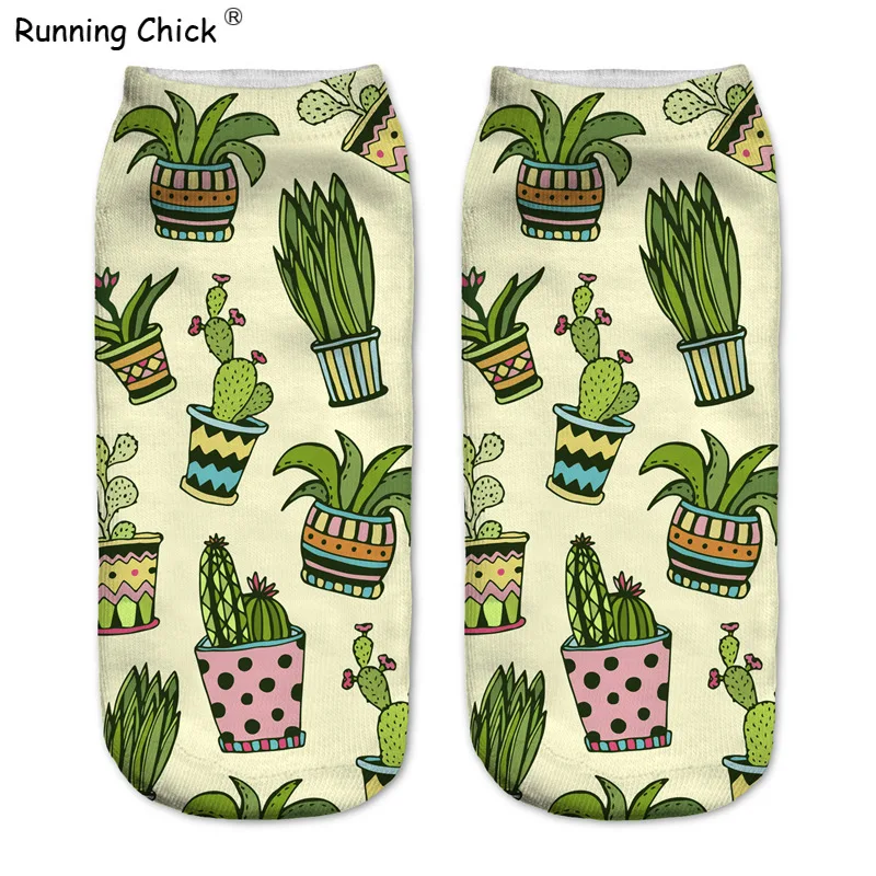 Бегущие цыпленок кактус 2018 новые 3D носки с цифровой печатью|socks print|socks socksocks 3d |