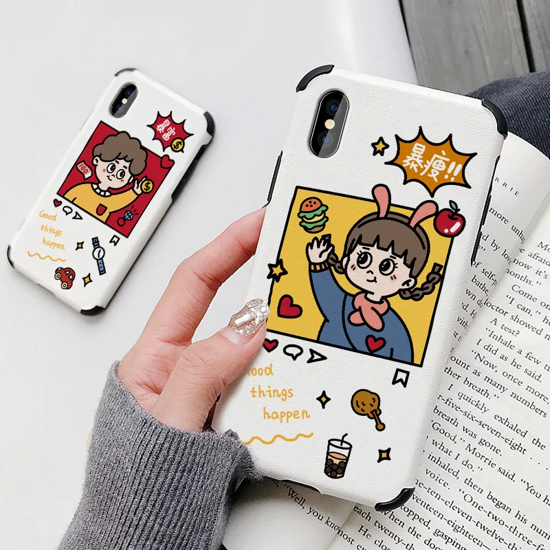 

Burger Girl Phone Case For iPhone X XS XR XSMAX Liquid Silicone Cover