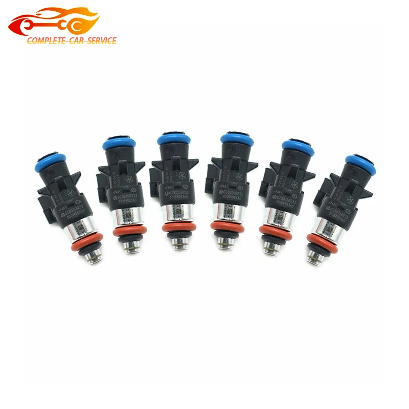 

6PCS Fuel Injectors For Bosch Chrysler Dodge Ram Jeep 3.6L 0280158233 5184085AC 5184085AD