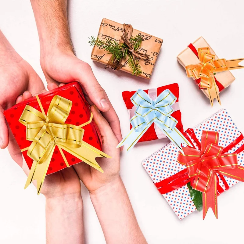 Подарочная упаковка ленты с бантом декоративные праздничные цветочные 30 шт./лот