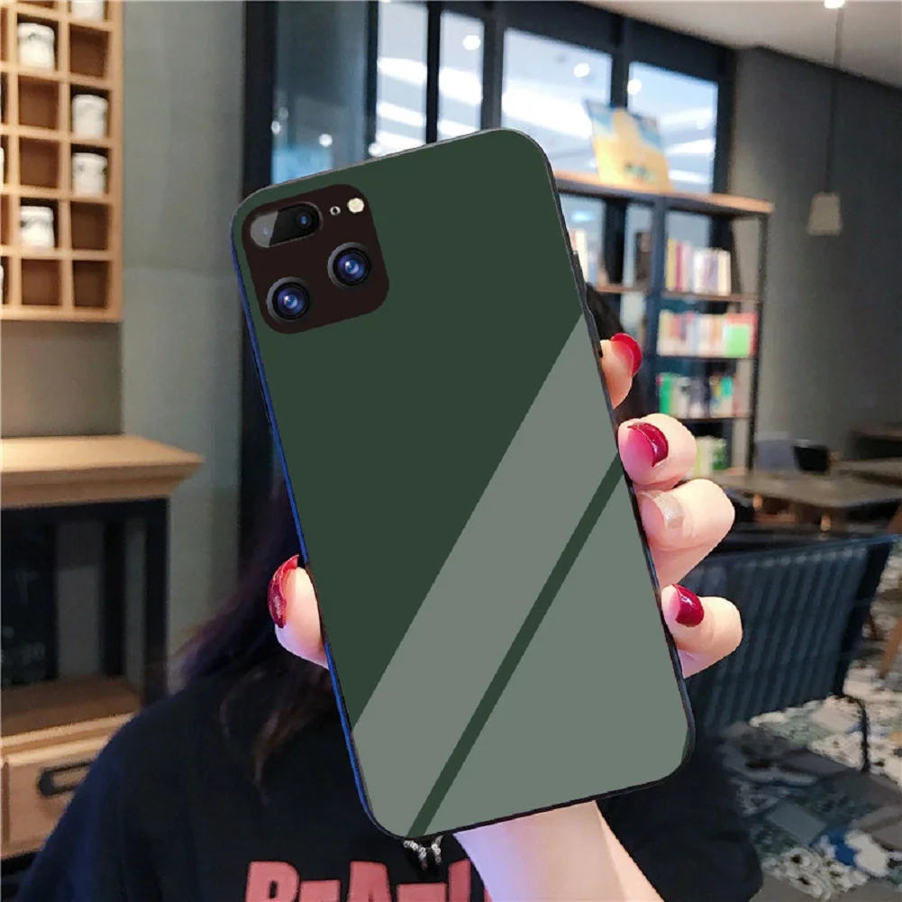 Чехол из закаленного стекла для iPhone 11 Pro Max мягкий ударопрочный защитный чехол ТПУ