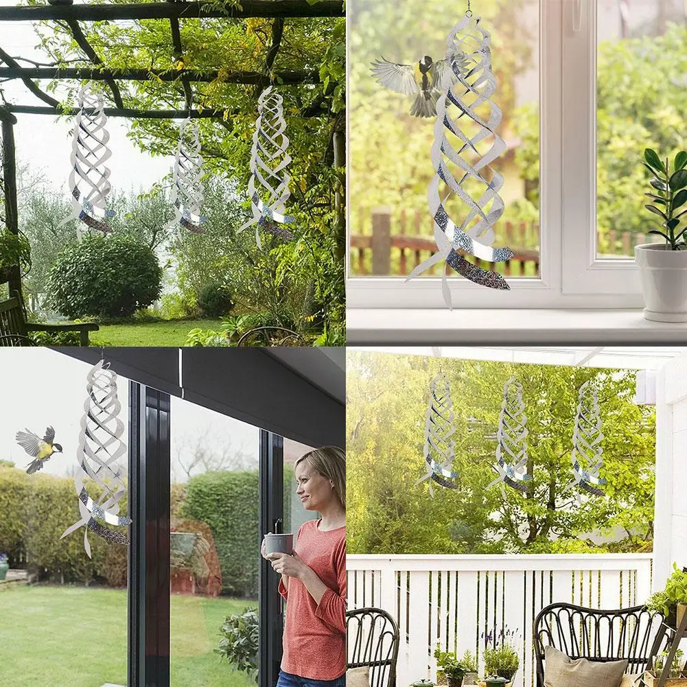 

2021 Rotating Reflective Rod Bird Repeller Bird Reflectors Scare Tool For Sparrows