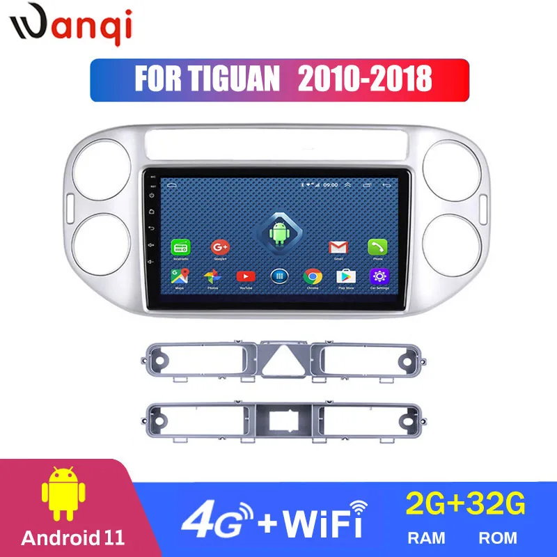 

4G Lte All Netcom 9 дюймов android 11 full touch для tiguan 2010-2018 автомобильный dvd мультимедиа gps навигационная система