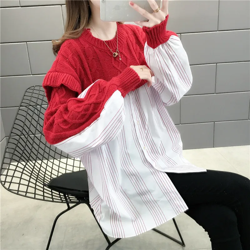 Женская трикотажная рубашка LANMREM модная Осенняя нишевая с оборками и круглым