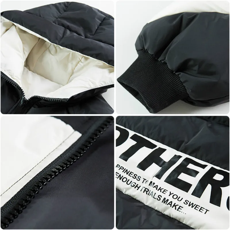 

Winter new bread clothing thickening fashion hooded men's and women's down jacket Korean version of self-cultivation hit color