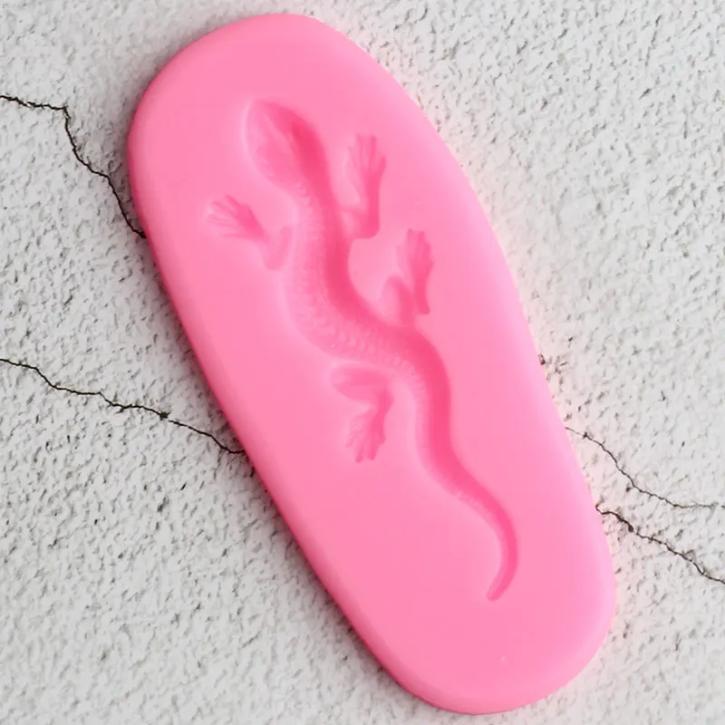 Гибкая силиконовая форма Gecko в виде ящерицы полимерная глина конфеты помадка