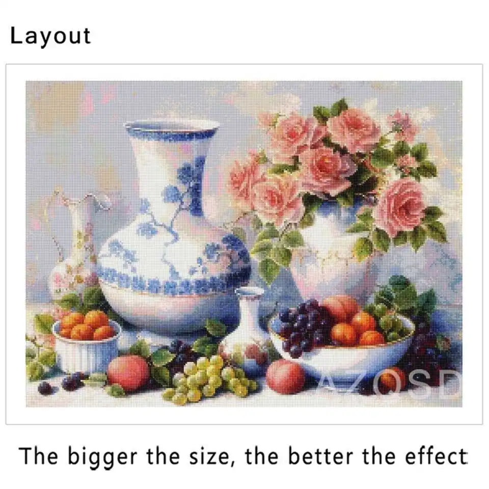 Набор для вышивки крестиком AZQSD Алмазная Цветочная мозаика картина из Стразы