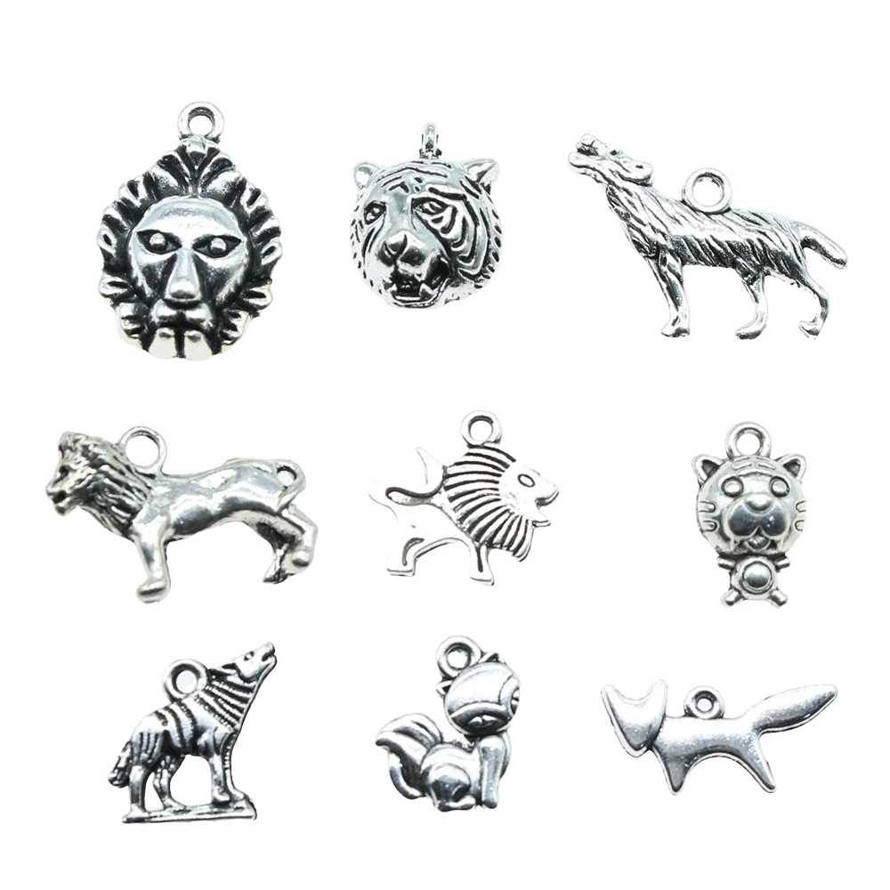 10 шт. Подвески с тигром подвески волком для изготовления ювелирных изделий