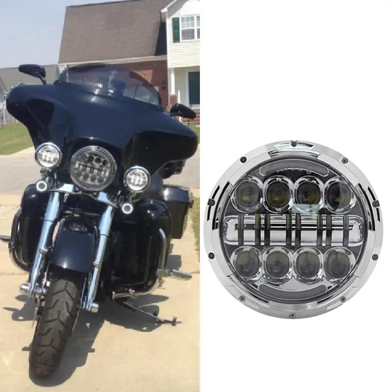 7-дюймовая круглая светодиодная проекционная фара для Harley FLD 2012-2016 гг.