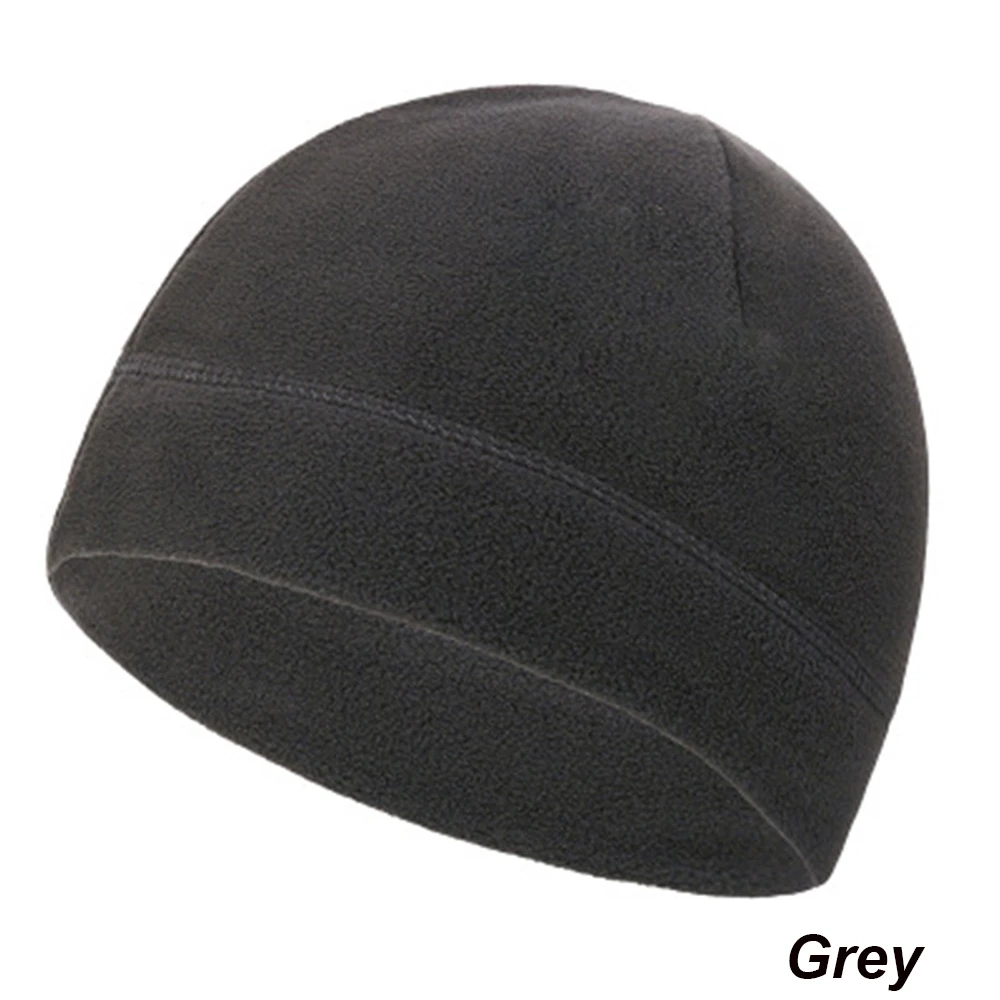 Grey 1 шт., унисекс, уличные флисовые шляпы, кепка для кемпинга, пешего туризма, ветрозащитная зимняя теплая шапка для рыбалки, велоспорта, охоты, военная тактическая Кепка - Цвет: Grey