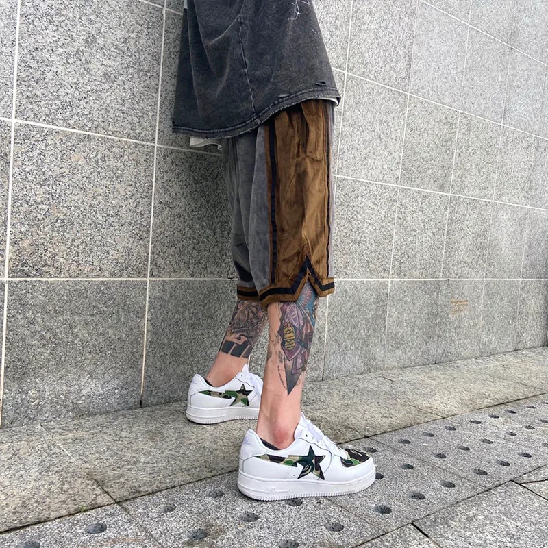 

US Streetwear HIP HOP Shorts Men Stylish Retro Sweat Shorts Male Summer Joggers Basketball Skateboard Sports Running Clothing