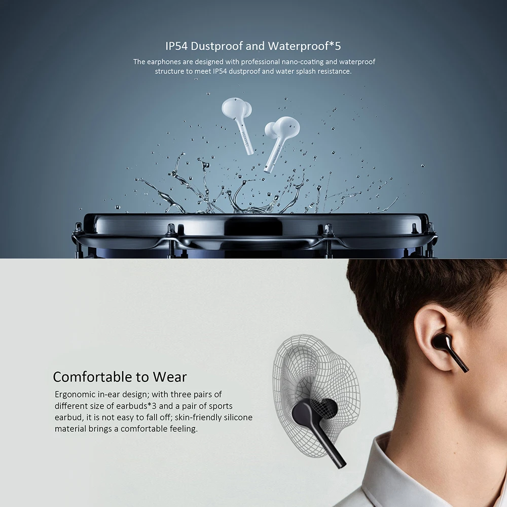 Huawei Honor Band 5 Смарт-браслет с huawei FreeBuds браслет шагомер сенсорный экран для плавания пульсометр для сна