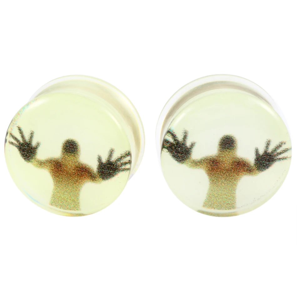 Туннели и заглушки для пирсинга акриловые эластичный туннель-расширитель