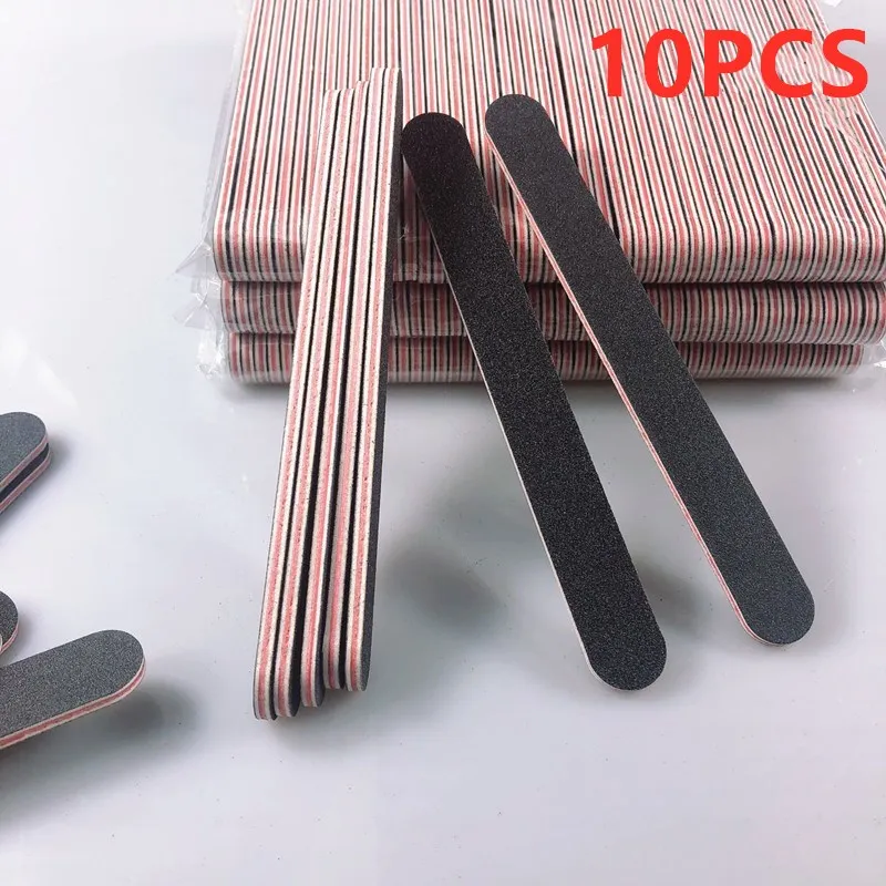

10PCS Fashion 100/180 Acrylic Nail File Buffer Double Side Of The Nail File Buffer Trimmer Lime Buffer Nail Art Tools