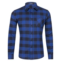 free shipping 2021 new mens fashion long sleeve plaid shirt work casual flannel pocket shirts mens clothing