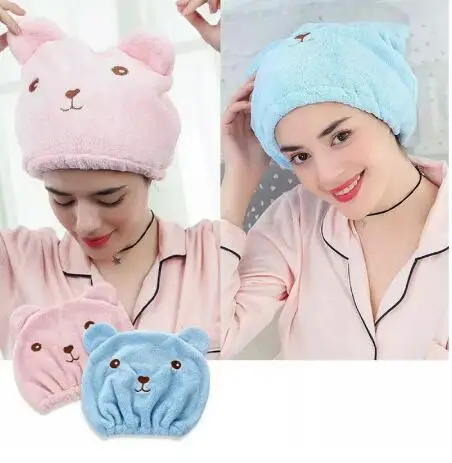 Мультяшный тюрбан для волос шапка быстрой сушки шапочка-полотенце душа с