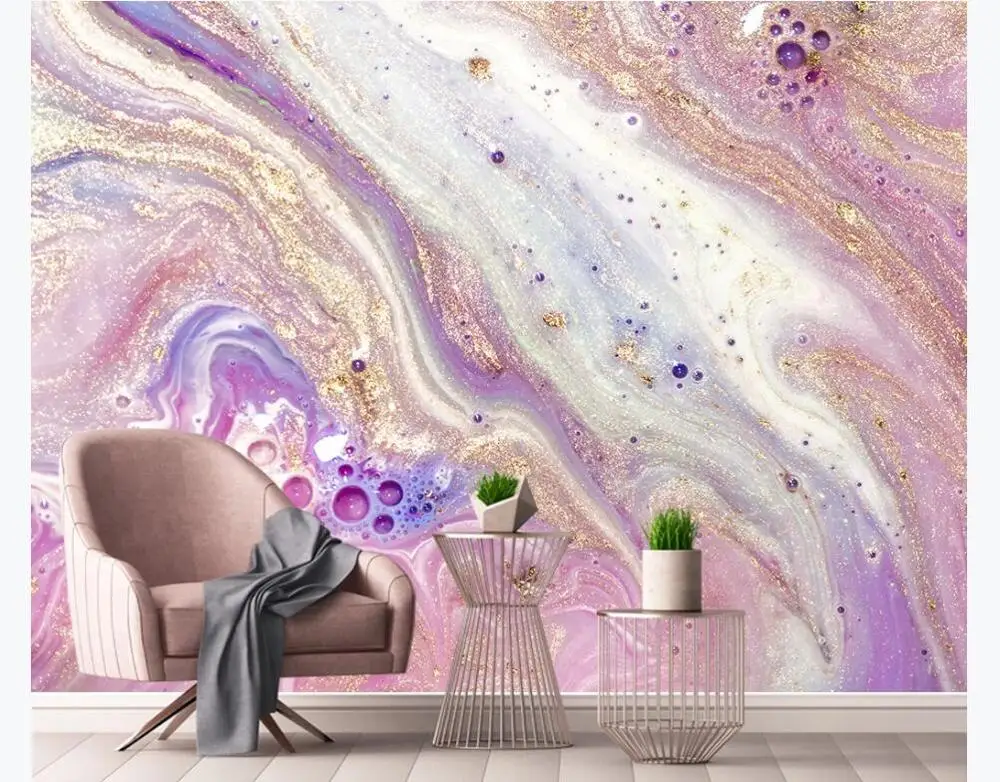 Обои на заказ фотообои посыпанные золотой и голубой текстурой элегантный