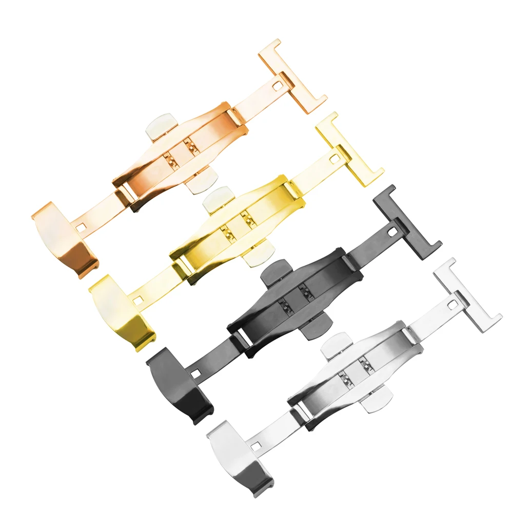 Genuine Crocodile Leather Watchband 18mm 19mm 20mm 21mm 22mm Watches Strap Coffee Black Butterfly Buckle Watch Band