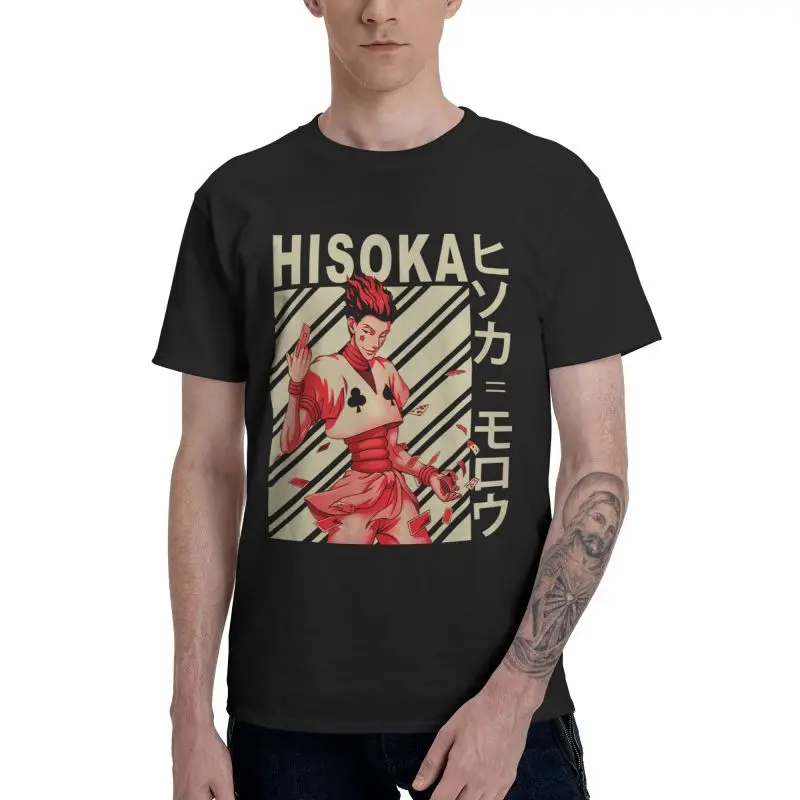 

Morow Hisoka Hunter X Hunter T-Shirts Men Novelty T Shirt Short Sleeve Morou Anime Manga Hxh Tshirt Cotton Tees Top Clothes