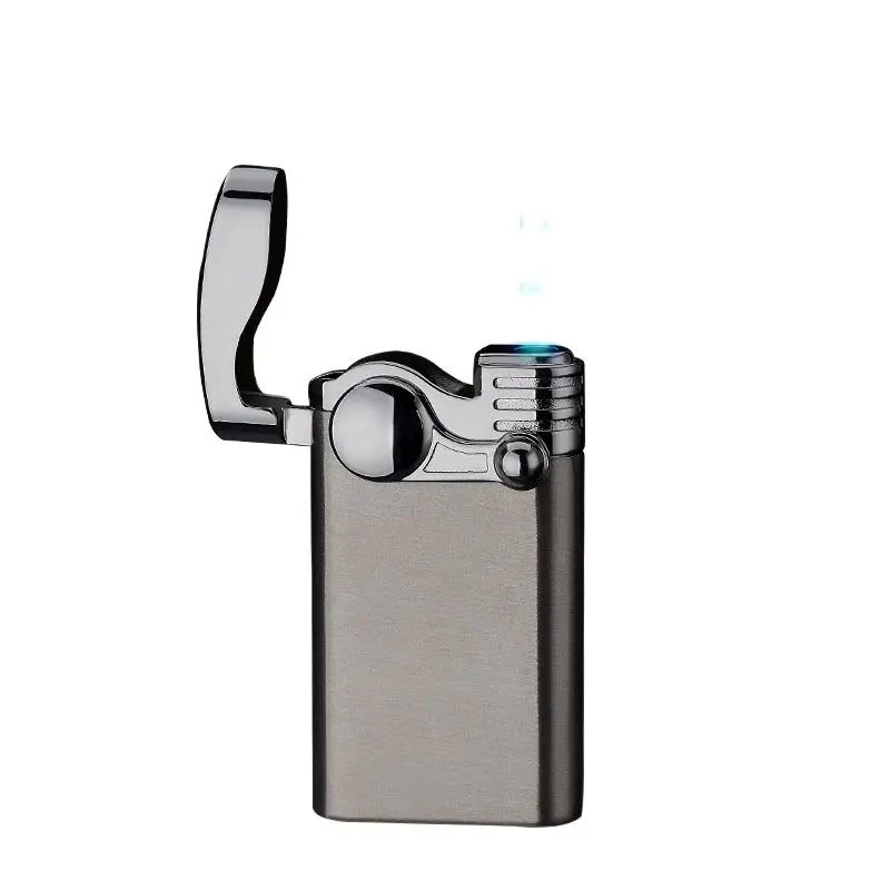 

New Posture Point Swing Arm Straight Into The Windproof Butane Lighter Personality And Creativity, Easy To Carry Men'S Gifts
