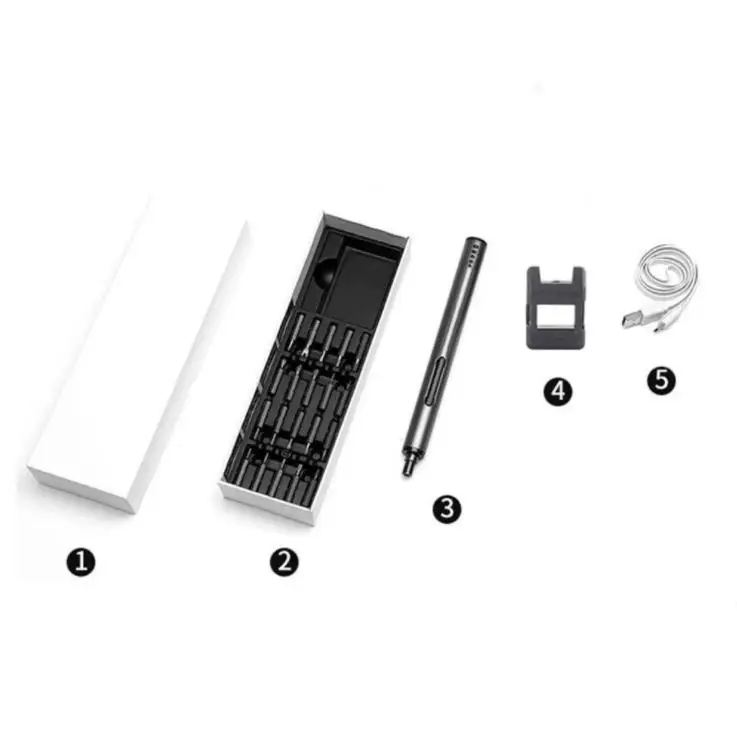 

1 Set Of Electric Screwdriver Portable Multiple Features All-aluminum Disassembly Tool Set