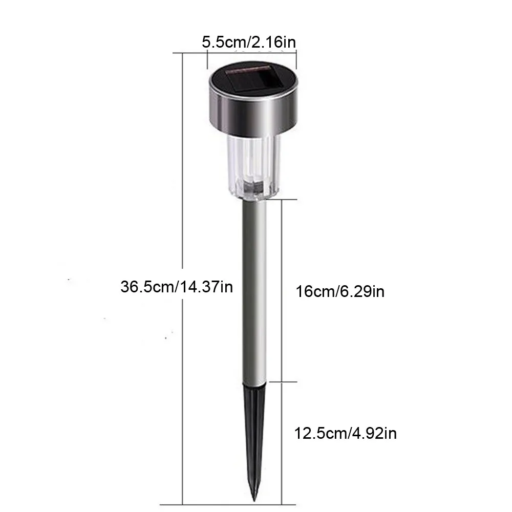 

10pcs Solar Led Light Outdoor Stainless Steel Viewing Lawn Lamp Garden Path Landscape Road Garden Decoration Outdoor Lighting