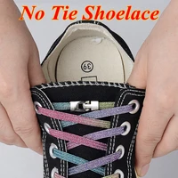 1 pair cross buckle shoelace elastic locking shoelaces candy color no tie shoelace sneakers shoe laces kids adult shoes lace