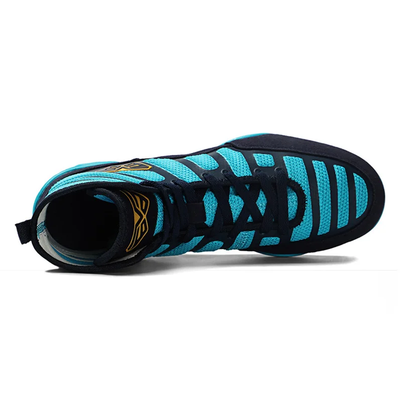 New Men Professional Boxing Wrestling Shoes Rubber Sole Breathable Combat Sneakers Lace-up Training Military Boots