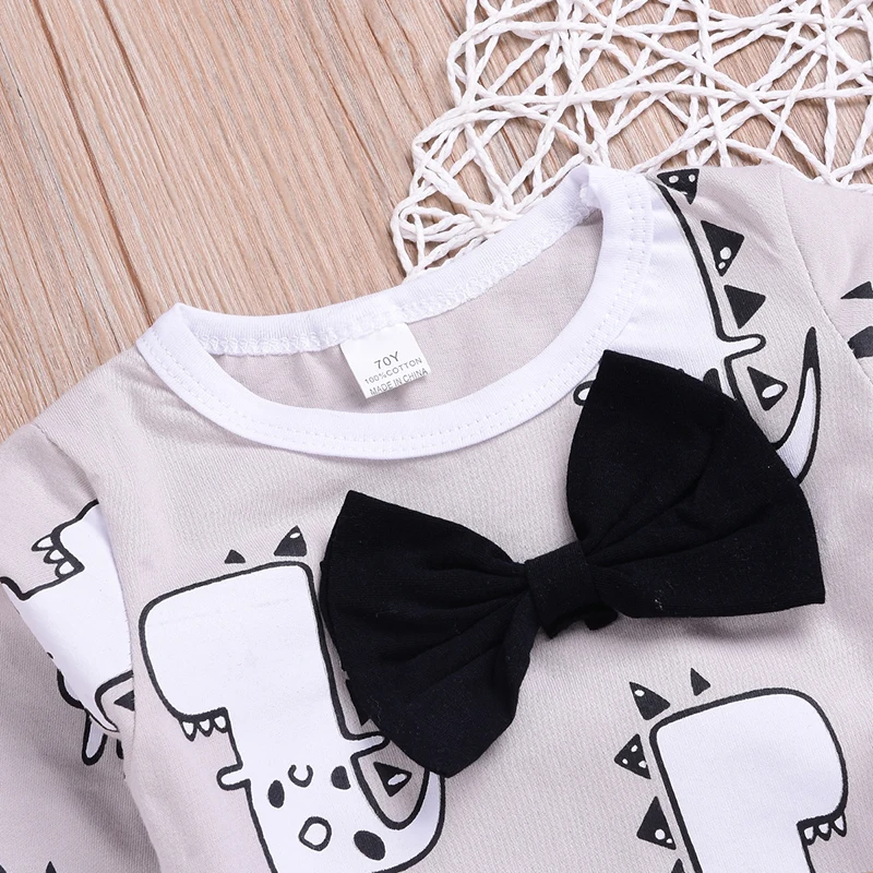 Детский спортивный костюм тренд круглый вырез длинный рукав динозавр Детские