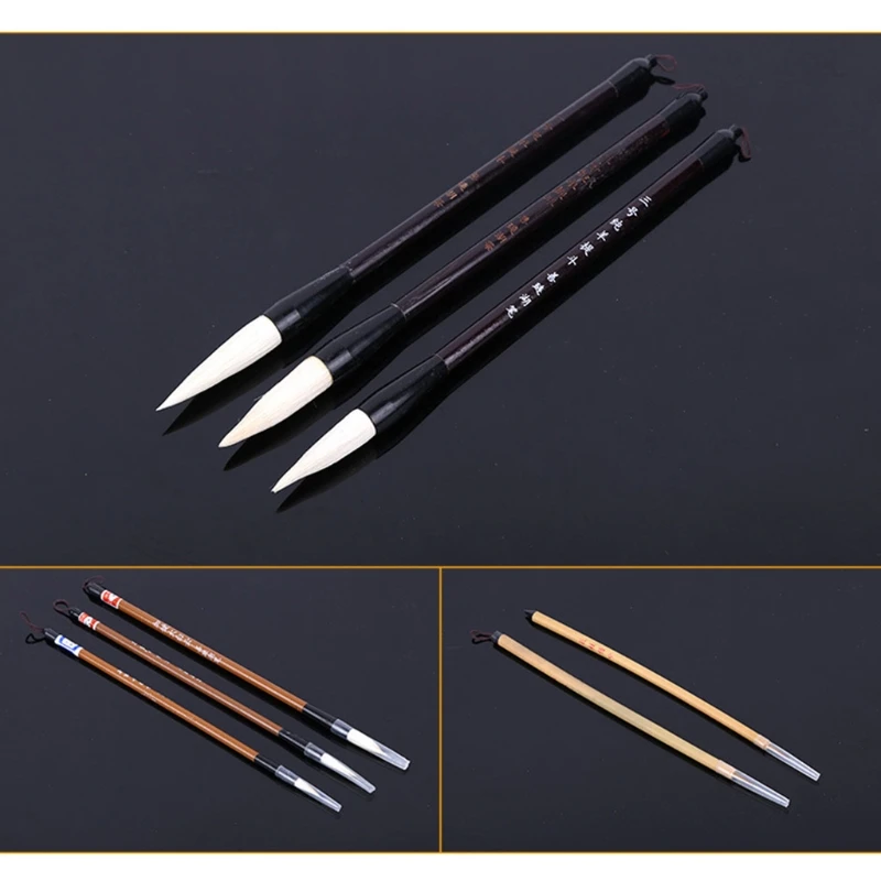 

Oil Brush Gouache Brush Painting Brush kit w/ Palette Storage Case Writing Brush Fine/Medium/Thick for School Painting