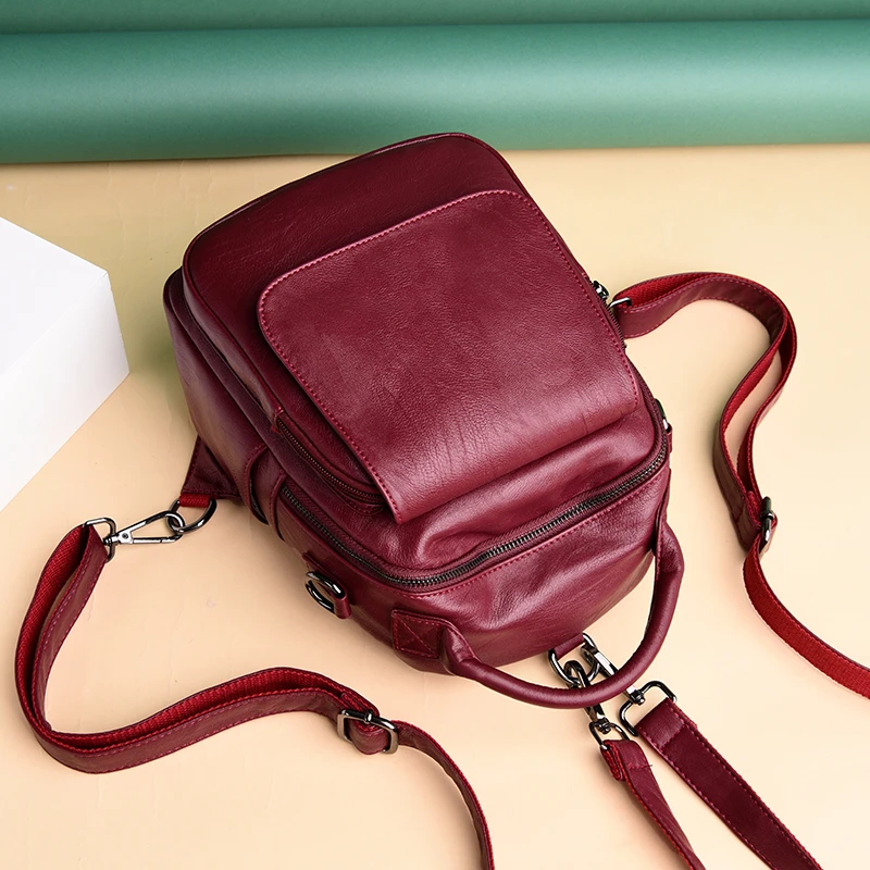 Женские многофункциональные рюкзаки для девочек женские кожаные большие