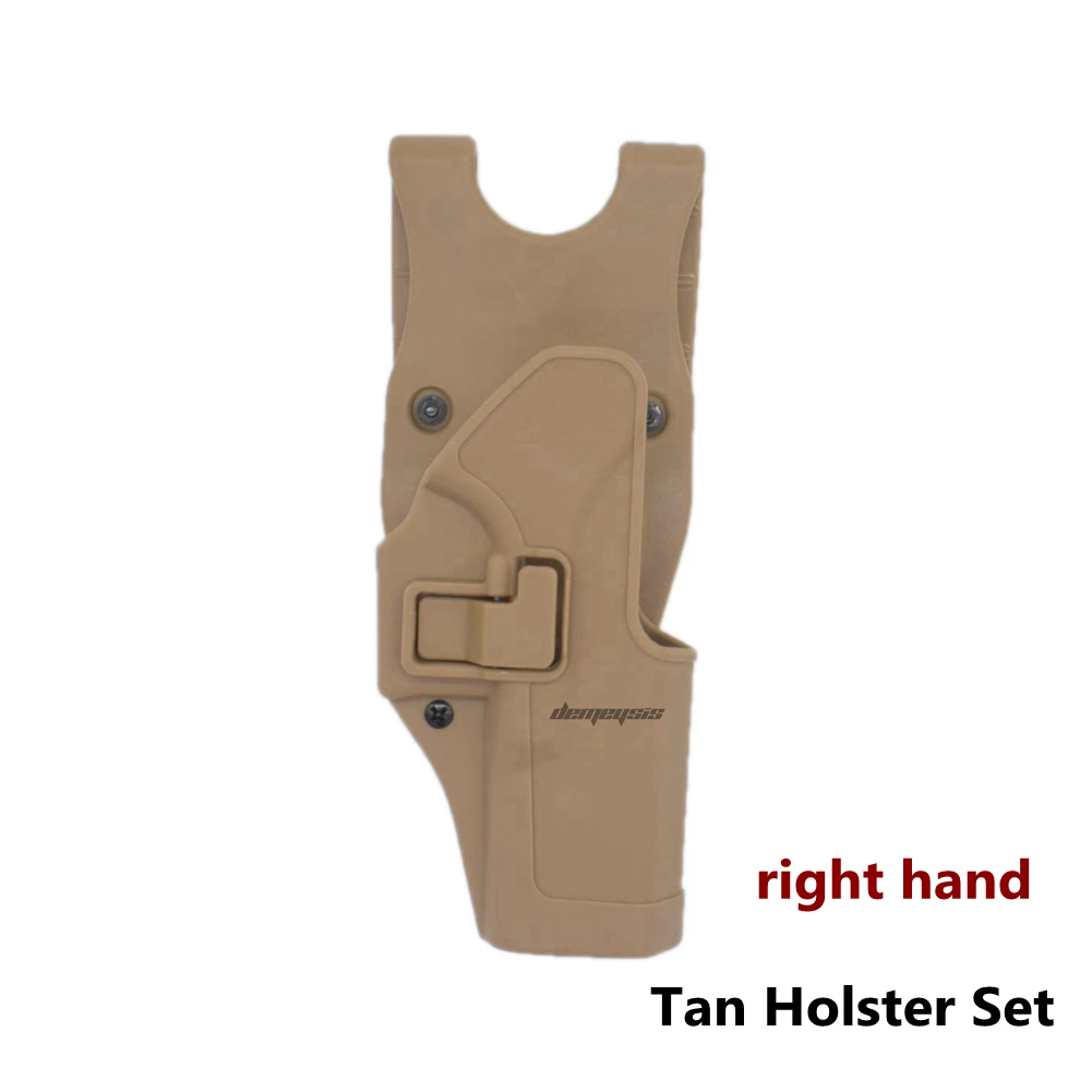 tan holster Правая рука тактический бой кобура для охоты на открытом воздухе стрельба Hoslter Mag военная сумка кобура для страйкбола Glock 17 19 22 23 31 32 - Цвет: tan holster