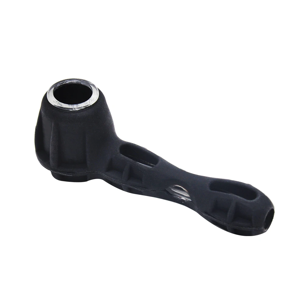 HORNET FDA силиконовая и стеклянная курительная трубка 105 мм со стеклянным болом