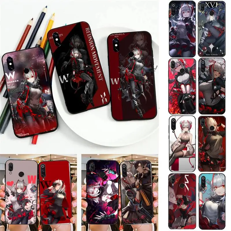 

FHNBLJ W Arknights Phone Case For Redmi 5 S2 K30pro Fundas for Redmi 8 7 7A note 5 5A Capa