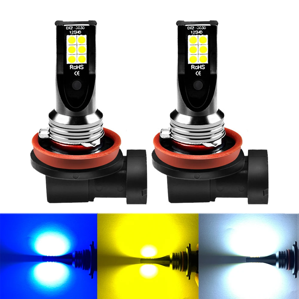 ASLENT 2X H8 H11 светодиодные лампы HB4 Led HB3 9006 9005 H3 H7 H4 Противотуманные фары 1000LM бега Авто