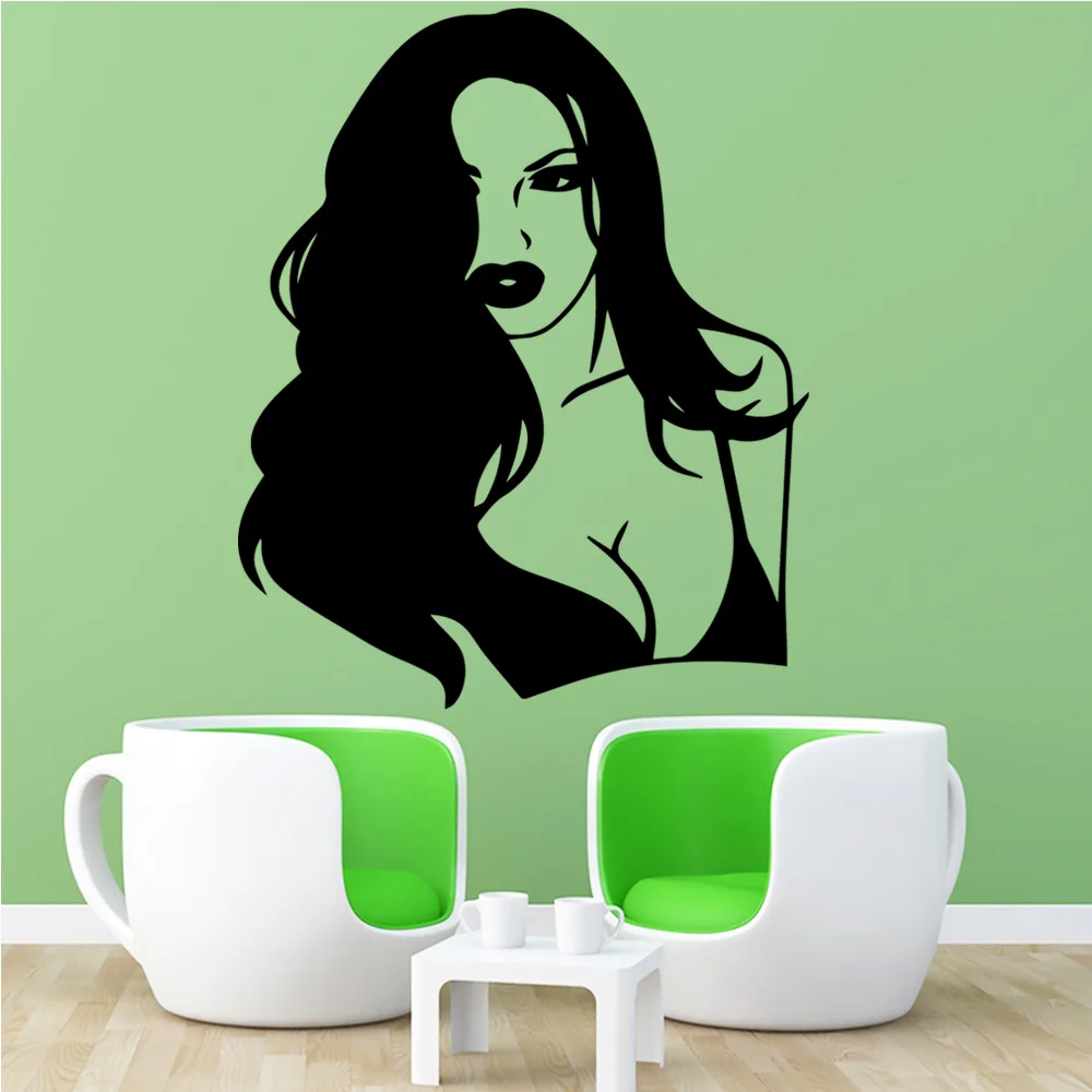 Diy сексуальная женщина мультфильм наклейки на стены ПВХ росписи искусства постер