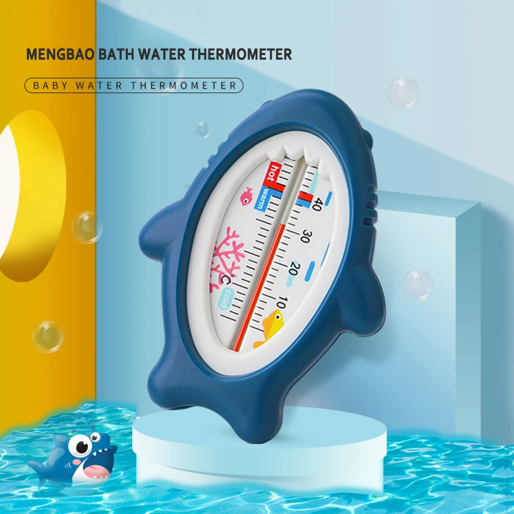 

Термометр для бассейна, ванной комнаты, мультяшный Акулий, плавающий измеритель температуры воды, Детские аксессуары для купания