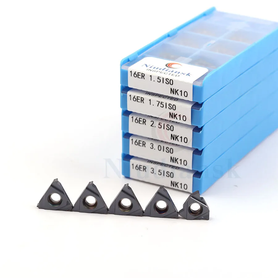 

16ER 0.50 ISO 0.75 ISO 1.0ISO 1.25ISO 1.50ISO 1.75ISO 2.0ISO2.5ISO 3.0ISO NK10 carbide thread turning tool CNC lathe tool Insert