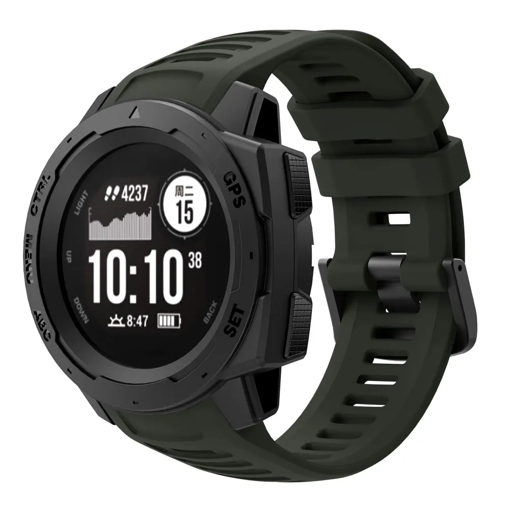 Многоцветные часы Wirstband Smartwatch аксессуары 22 мм силиконовый ремешок быстросъемный сменный ремешок для часов Garmin Instinct