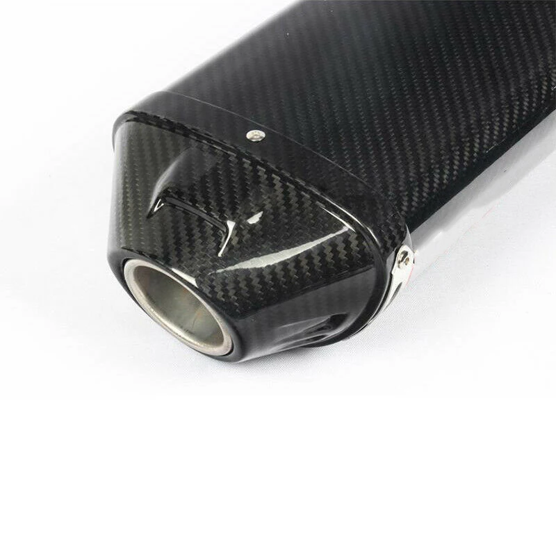 Slip On For Kawasaki Ninja ZX6R ZX636 2004-2008 Motorcycle Exhaust Pipe Mid Link Tube Carbon Fiber Muffler Tip Under Seat | Автомобили и