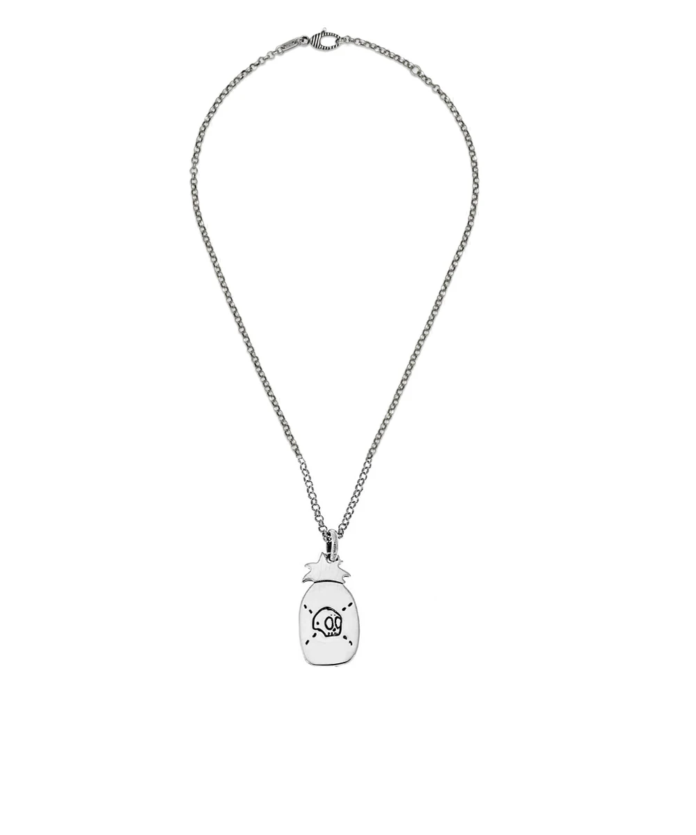 

Мужское и женское кольцо из серебра 2021 пробы, с подвеской-цепочкой в виде черепа