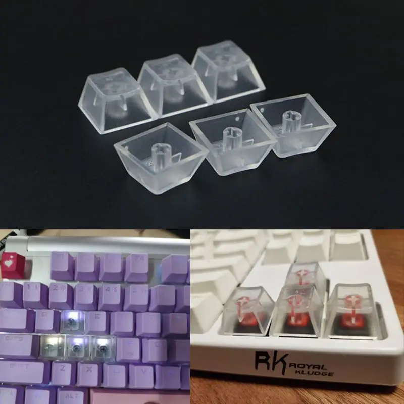10Pcs Transparent ABS Keycaps Mechanical keyboard Matte Backlit Key caps For Cherry Gateron Kailh Switch R4 R3 R2 R1 | Компьютеры и